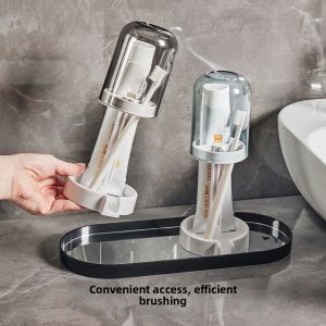Dust-proof Mouthwash Cup Set Storage Rack