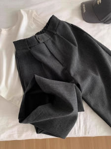 High Waist Straight Leg Pants Womens Loose Casual Long Trousers Korean Style plus Size Fashionable Autumn Seasonal Wear