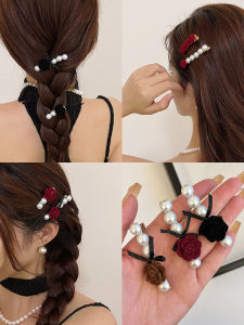 Womens Side Hair Clips Duckbill One-Word Clips Fresh Outburst Korean Style Freshly Made Hair Accessories for Autumn Season