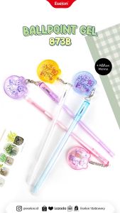 12pcs Pulpen Gantung Kepala  ANIMAL  873/ 1pak Bollpoint Gel Gantung
