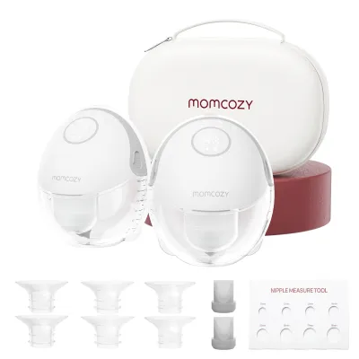 Momcozy Breast Pump Hands Free Mobile Style | M6 Wearable Breastfeeding Pump Ideal Rhythm for More Milk DoubleFit Flange More Fit & Discreet with 3 Modes & 9 Levels 24mm