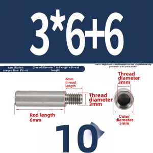 BAIRUITE | Single Headed Circular Stainless Steel Conversion Stud