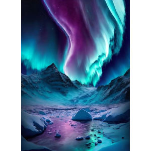 Beautiful Aurora Night Scene Jigsaw Puzzle 500/1000/1200/2000PCS Mindful Game Stress Relief Decor Gift