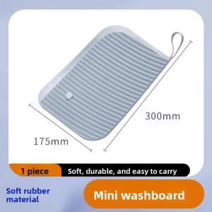 Mini Silicone Laundry Board with Suction Cups for Underwear Home Dormitory Travel Durable Washing Board Kitchen Utensils