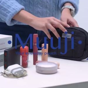 Wallts Muuji Navy Pouch Gantung Travel Kit Toiletries Make Up Kosmetik Organizer Bag Multifungsi