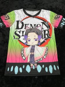 Bandai | 2026 New Demon Slayer Chibi Multi-character Anime Merchandise Short-sleeved Shirts for Boys Girls Children Parents Couples