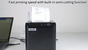 Xprinter XP-T80A Thermal Receipt Printer with Bluetooth USB LAN Auto Cutter High-Speed 160mm/s - 80mm Thermal Paper.