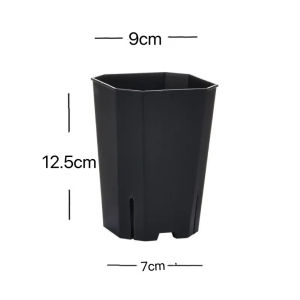 Diamond Basin High Waist Octagonal Plastic Flower Pot Transparent Basin Vientiane Basin Succulent Minimalist Small Square Basin Jade Dew Twelve Rolls Basin