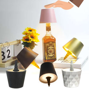 Silicone Wine Stoppers Night Lamp Wireless Bottle Table Lamp 3 Colors Stepless Dimming Lamp For Bar Wine Bottles Desk Lights