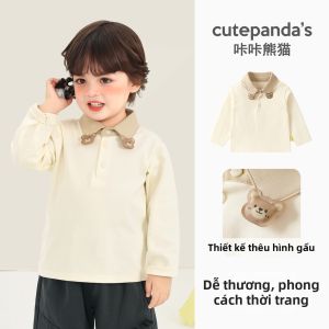 CUTEPANDAS | Áo Thun Tay Dài Cổ Polo