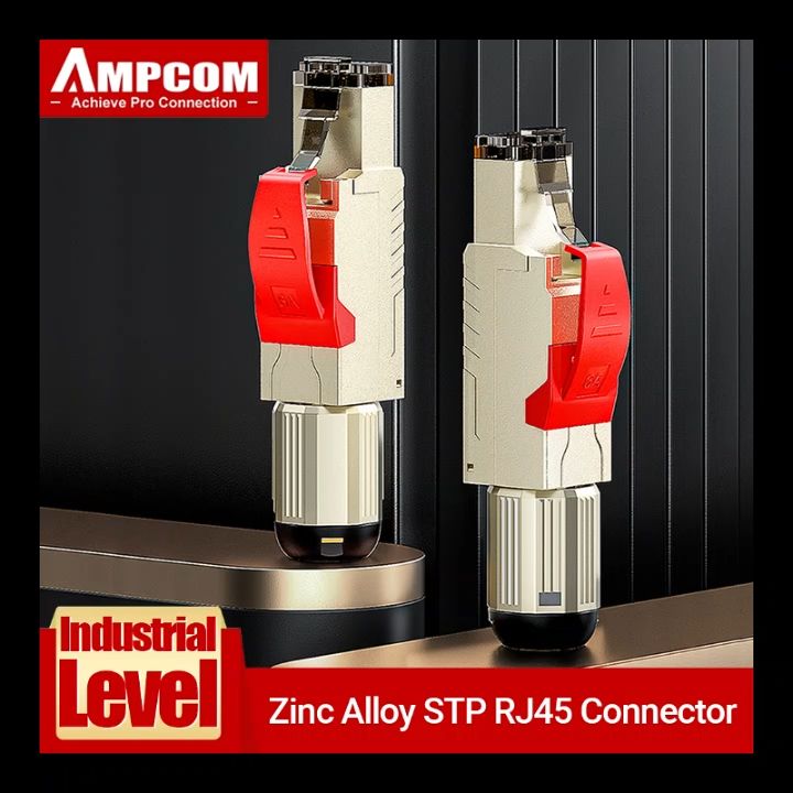 AMPCOM CAT8 RJ45 Connector, RJ45โลหะเครื่องมือฟรี Easy การสิ้นสุด ...