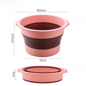 Portable Foldable Home Foot Bath Tub Massage Health Care Foot Washing Basin Small Leg Heating Non-Marking Plastic Material