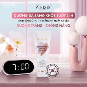 Kem Body Dưỡng Trắng Da Chống Nắng Nâng Tone Tức Thì WHISIS Premium Collagen Whitening Body Lotion 200ml SPF50+ PA++++- LYLYGA BEAUTY