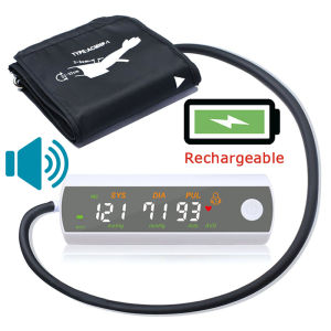 Rechargeable LI-ION Battery Digitization Russian Voice LCD Large Screen Sphygmomanometer Arm Blood Pressure Monitor Tonometer