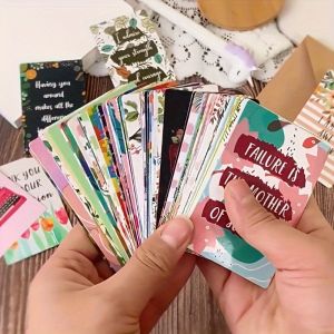 72pcs/pack of Inspiring Greeting Cards-Positive Energy Motivational Quotes from Students and All Occasions-Perfect