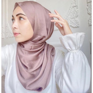 NELAFA Pleated Shawl 180*75cm / Pashmina Credenza Silk Premium / Hijab Pashmina Original Kekinian / Pashmina Satin Crenkle / Pashmina Silk