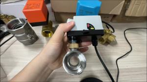 With Manual Stainless Steel Electric Ball Valve Actuator AC 220V Three Wire Two Control Two Internal Thread Tee DN15~DN50