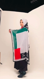 ผ้าคลุมผม มุสลิม ลาย palestine