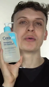 CeraVe SA Smoothing Cleanser (236ml) | Gentle Salicylic Acid Cleanser for Face and Body | Containing hyaluronic acid and ceramides