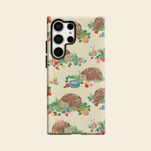 Cartoon Hedgehog Garden Luxury Fashion Full Lens Protective Case for Samsung Galaxy S26 S25 S24 A56 A36 Plus Ultra
