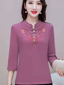 NUANKONG | Embroidered Updated Chinese Blouse for Spring Summer