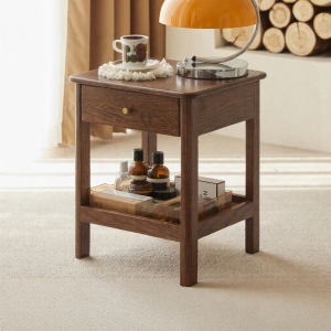YUANSHI YUANSU | Solid Oak Modern Minimalist Small Space Nightstand