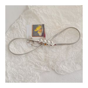 New Gold And Silver Heart Shaped Thin Waist Belt Womens Dress Decoration Metal Spring Outerwear Sweater Stretchable Small Waist Chain