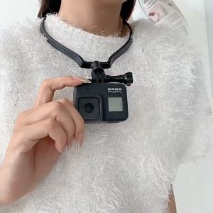 Hands Free Neck Phone Stand Holder Wearable Smartphone Mount Bracket for IPhone Xiaomi Samsung Sony for GoPro 11 Insta360 Neck Mount for GoPro POV / VLOG Smartphone Selfie Necklace Holder Extension Strap Mount for Go Pro Max Hero 11 10 9 8 7 6 5 DJI