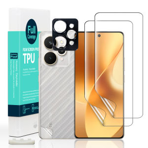 Ibywind For Realme 15 Pro 5G Screen Protector(Pack of 2) with 1pc Metal Camera Lens Protector 1pc Carbon Fiber Back Film Easy Install Kit