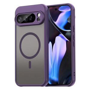 szhaiyu | Luxury Transparent Matte Magnetic Phone Case For Google Pixel 11 10 9 Pro XL 11 10 9 Pro 9A 10A  Wireless Charge Phone Cover
