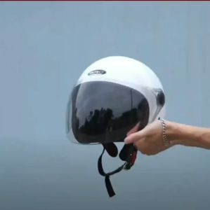 Nón bảo hiểm thời trang Nữ Chính hãng GRO cao cấp - Mũ đỏ Kính dài - Hợp mệnh Hỏa