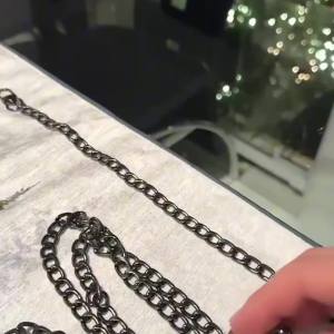 40-140cm Purse Chain Strap Flat Chain Strap Handbag Chains for Wallet Satchel Tote Bags Shoulder Bag Chain Replacement Strap