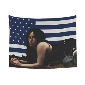 VIKAMA American Flag Tapestry Pop Star Design Perfect for Fan Decor Bedroom Wall Styling and Photo Backdrops Decoration
