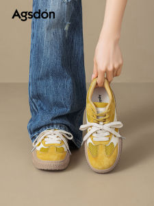 Agsdon | Yellow Breathable Platform Sneakers