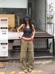 Heavyweight Premium Fabric Casual Pants Design An*e Style Dental Retainer Dachshund High Waist Workwear Trousers Summer 2025