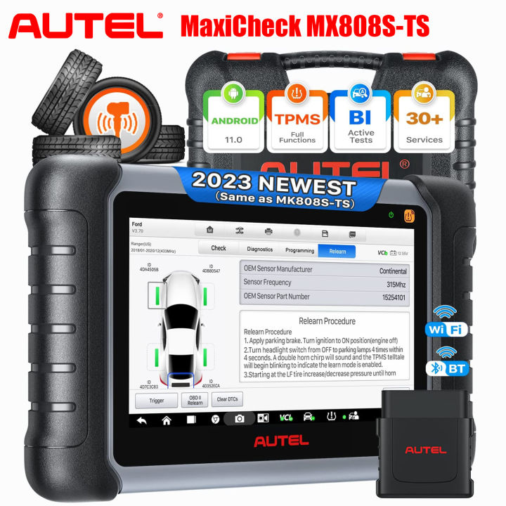 Autel MaxiCheck MX808S-TS OBD2 Scanner Full System, TPMS Programming ...