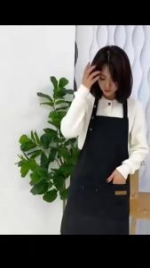 【GD.s】จัดส่งในพื้นที่ ผ้ากันเปื้อน อุปกรณ์ครัว ผ้ากันเปื้อนเอี๊ยมปรับสีทึบกันน้ำกันคราบกับสองกระเป๋าครัวเชฟท apron