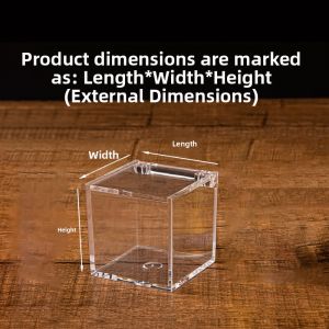 Transparent Acrylic Plastic Candy Box Square Flip Cover Food Grade Wedding Celebration Gift Packaging Simple Style Mirror Polished