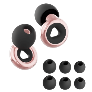 HUAK Ear Plugs - 8 Ear Tips in XS/S/M/L - Reusable Concerts & Festivals Live Events Musicians DJs + Mute for Extra Coverag