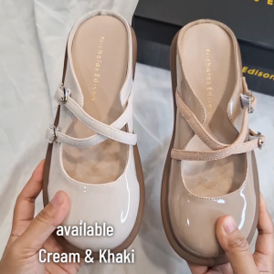 Nicholas Edison Flat Elora Sandal Mules Slip On tali silang Terbaru