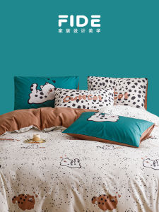 FIDE Aesthetic Home 2025 New Pure Cotton Bedding Set Four-Piece Cartoon Style Comforter Cover Sheet Quilt Pillowcase