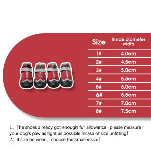 HamshMoc 4pcs Dog Shoes Non-Slip Adjustable Pet Boots Waterproof With Reflective Straps Paw Protector For Dogs Walking