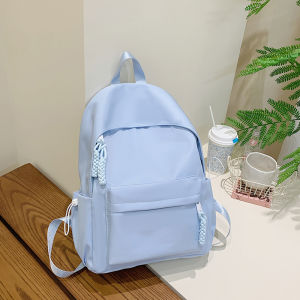 High Aesthetic Value Large Capacity Backpack Casual Commuter Womens Bag Korean Style Simple Design School Bag Nylon Material