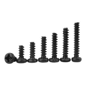 GUWANJI | Black Cross Pan Head Flat Tail Self-Tapping Screws Small Bolts