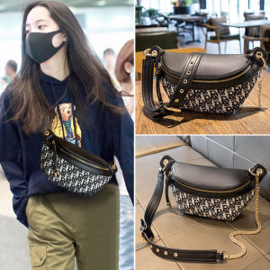 Hong Kong Genuine Leather Womens Casual Small Satchel Bag 2025 New Waist Bag Dumpling Versatile Crossbody Womens Bag
