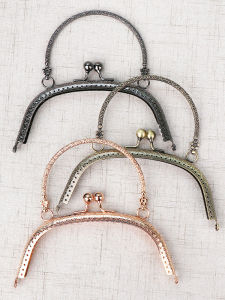 Handwoven Handbag Clasp DIY Bag Accessories Gold Silver 17cm Retro Semi-circular Handle Fabric Sewing Material Set