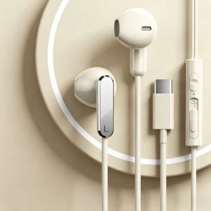 Wired In-Ear Headphones 3.5mm Type-C Dual Interface Volume Control Gaming Headset for Music Gaming HiFi Bass Stereo