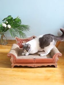 BABYPET ขนาดใหญ่ขึ้น ที่ฝนเล็บแมว กระดาษลูกฟูก แบบโซฟา ที่ข่วนเล็บแมว ที่ลับเล็บแมว