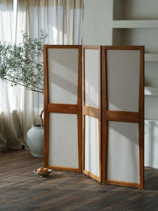 Teakwood Foldable Replica Room Divider Screen