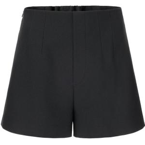 TAMMY TANGS | Black Casual High Waist Wide Leg Bootcut Pants Womens Short Trousers Sugar Power Mall Same Style Simple Commute Style Zipper